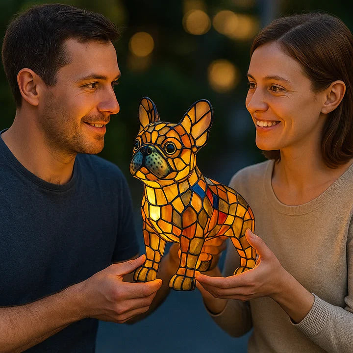 Perro luminoso: lámpara hecha a mano que ilumina los corazones