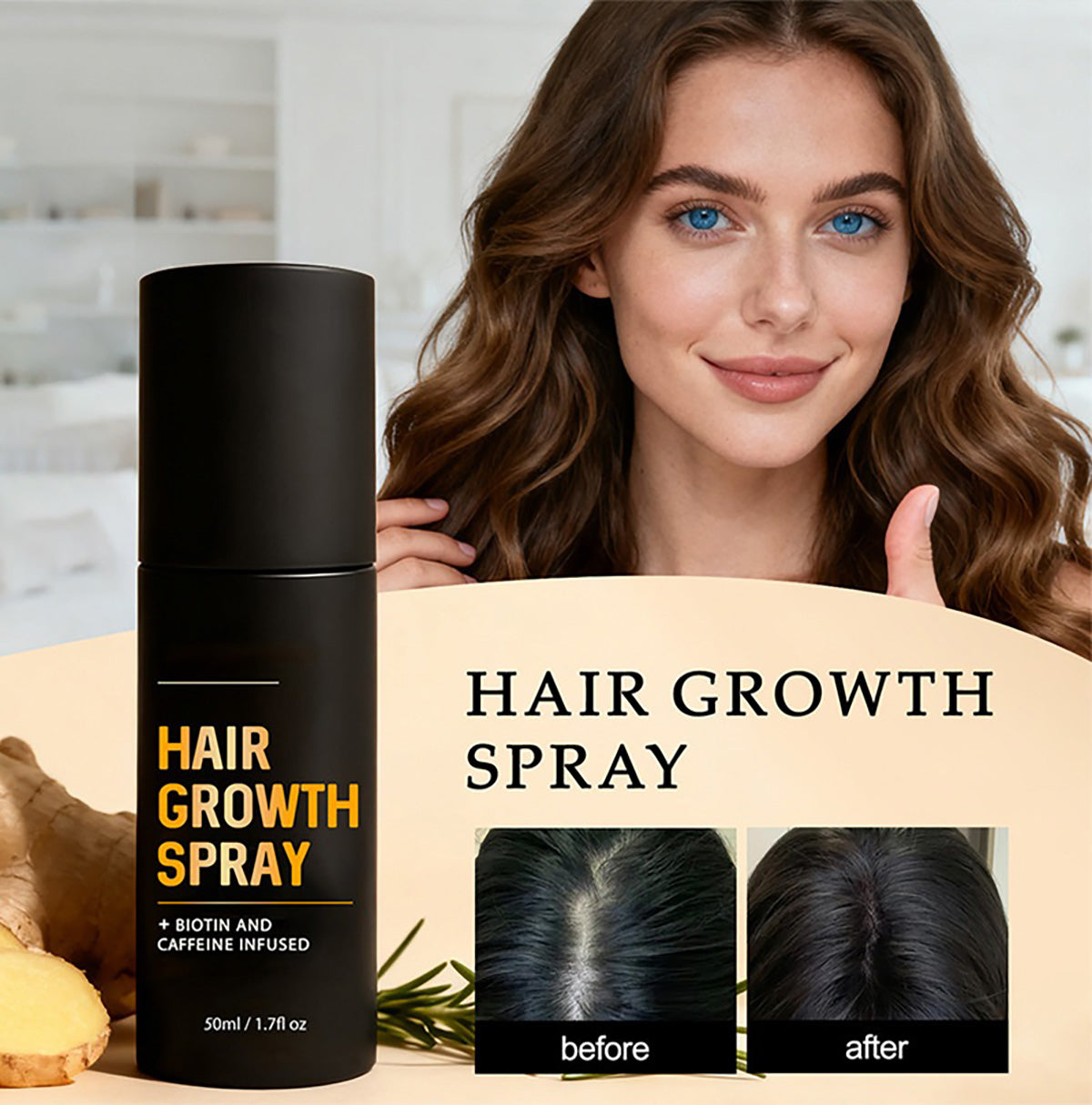 Hair Growth Serum Spray for Women & Men Hair Loss
