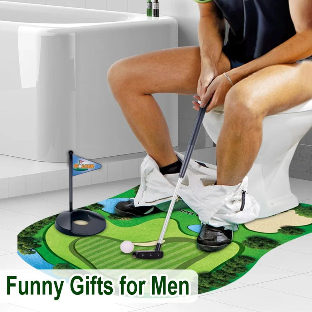 Juego de bolas de golf para inodoro, divertido juego de práctica para baño