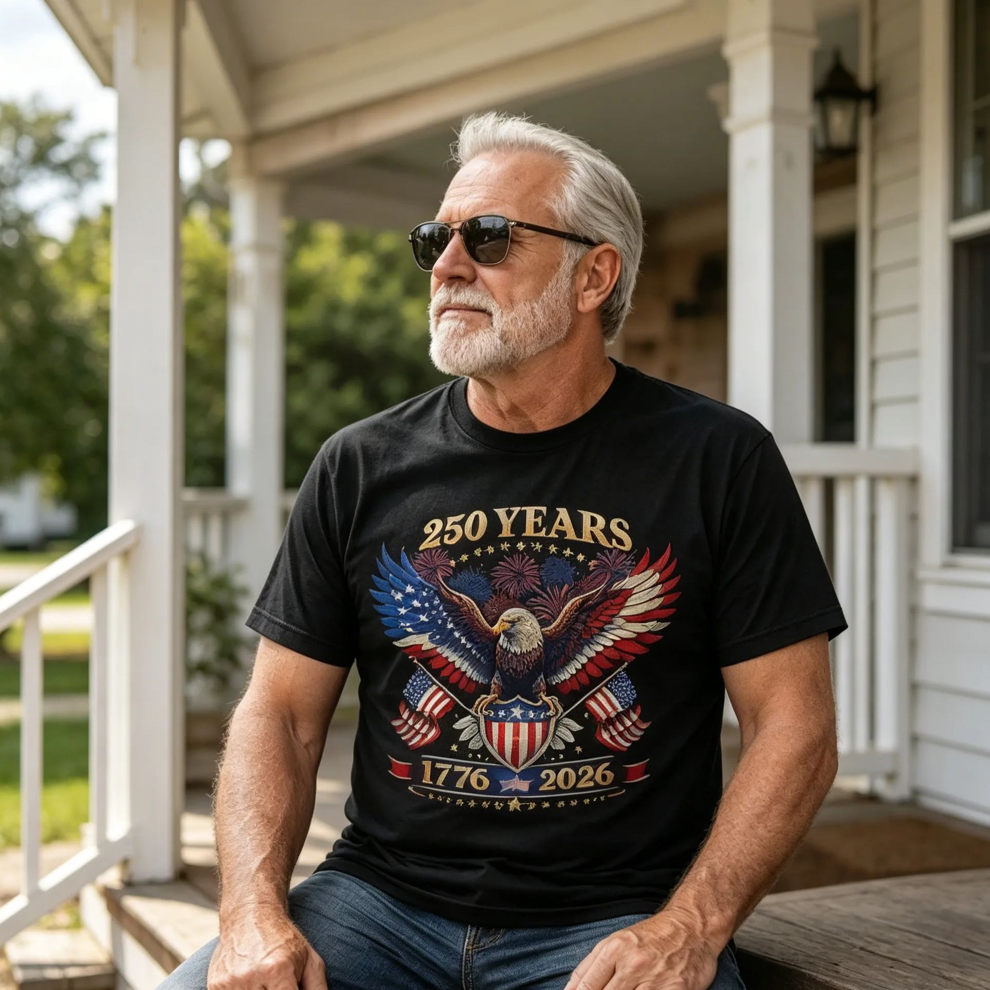 Camiseta 250 Años Americanos 1776 2026 250º Día de la Independencia 4 de Julio