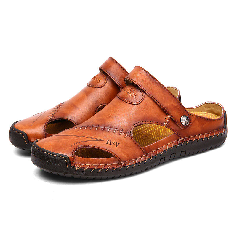Premium Leather Non-Slip Beach Sandals for Men
