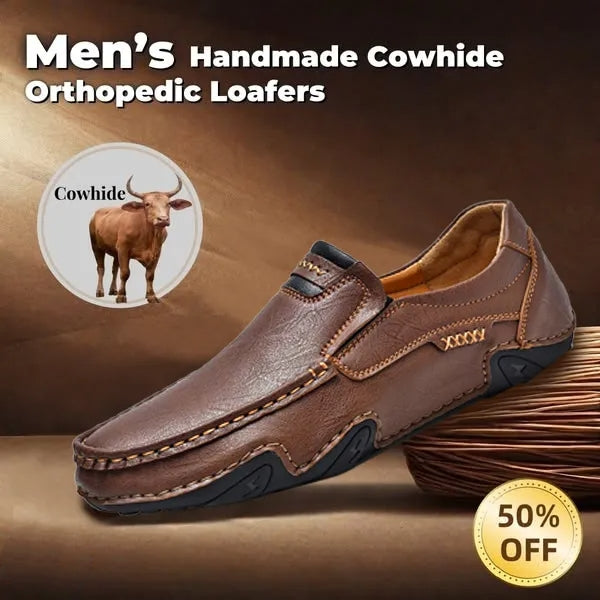 Men's Genuine Calfskin Leather Slip-On Loafers