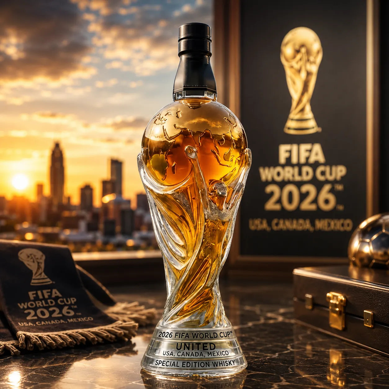 2026 World Cup Special Edition Whisky Bottle Decanter