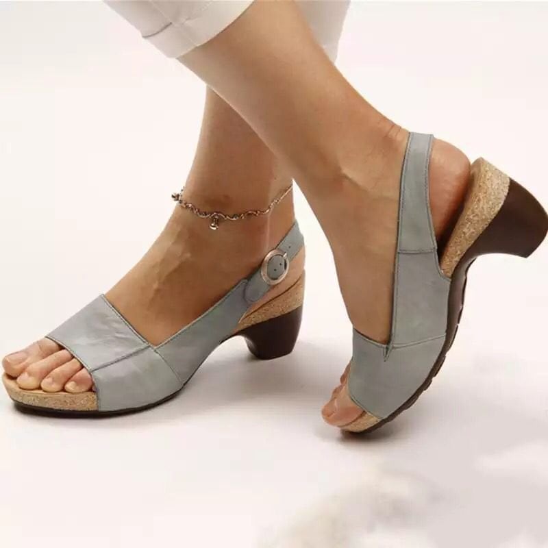 Women's Comfortable Elegant Low Chunky Heel Shoes