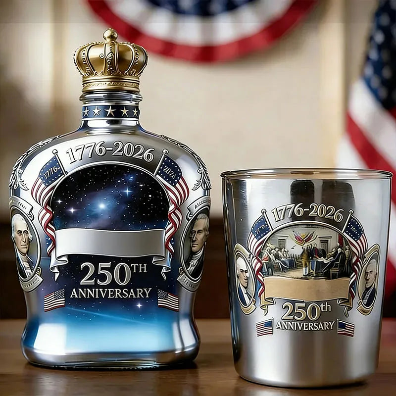 250th Anniversary Patriotic Glass Set Keepsake