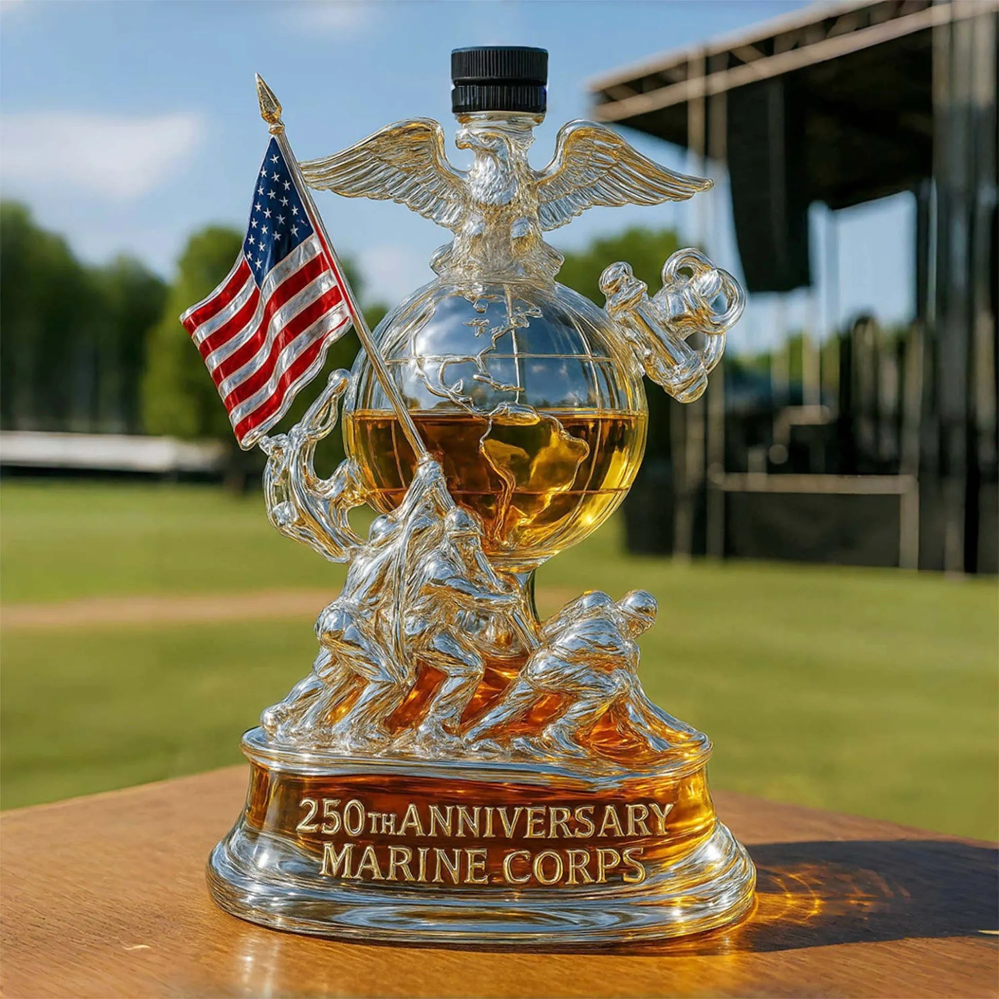 EZTrebdly U.S. 250th Anniversary Commemorative Whiskey Bottle