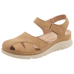 Damen Bequeme Orthopädische Keilsandalen mit Klettverschluss
