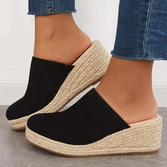 Women's Espadrille Mules Wedge Heel Sandals