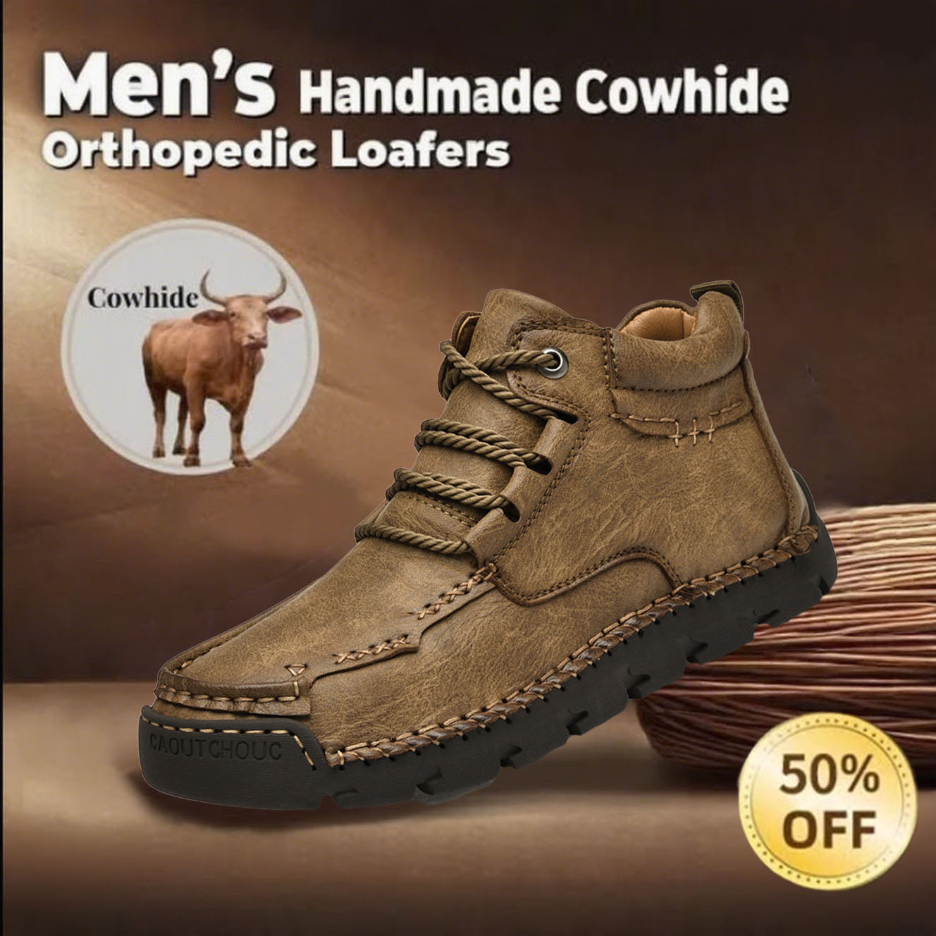 Genuine Leather Orthopedic Arch Support Shoes