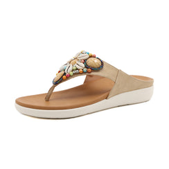 Damen Bequeme Slip-On Zehentrenner-Sandalen