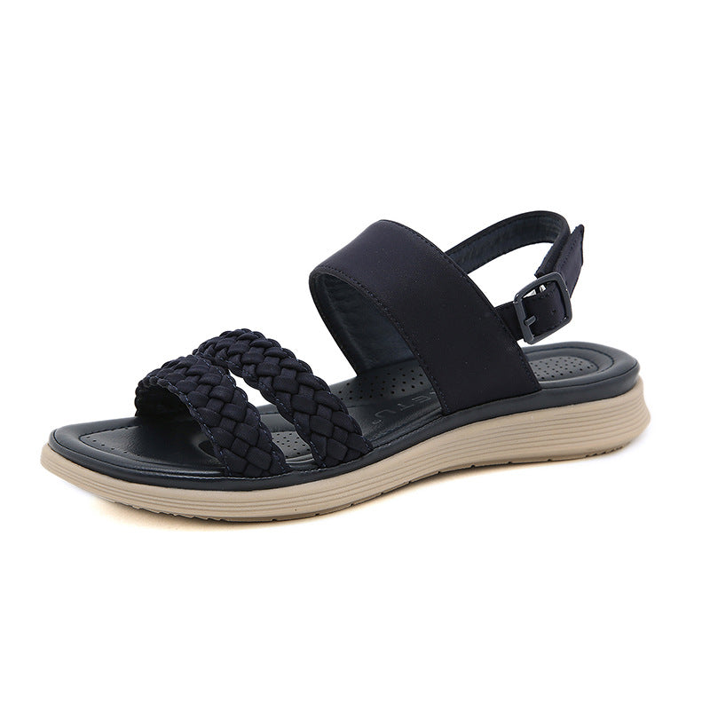 Women's Retro Double Woven Breathable Casual Sandals