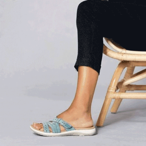 Comfortable Leather Belt Strap Slip-On Slippers
