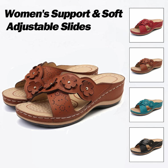 Women's Vintage Floral Arch Support Wedge Sandals