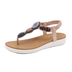 Women's Casual Boho Elastic Band Flip-Flop Shoes