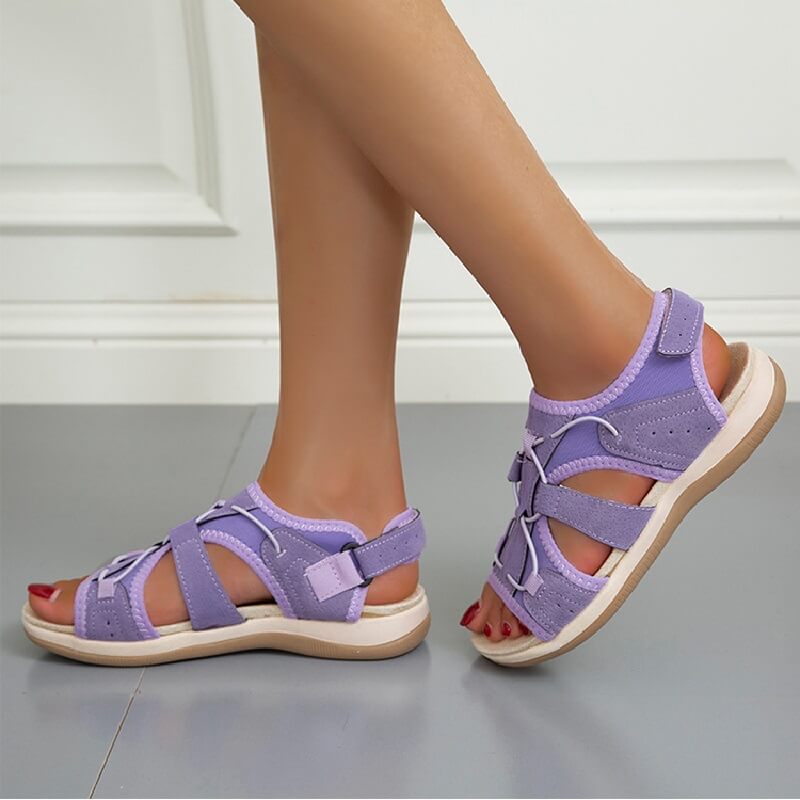 Women's Soft Stretchable Open Toe Velcro Sandals