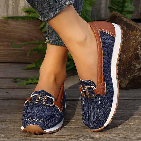 Women's Comfortable Chain Decor Casual Walking Shoes