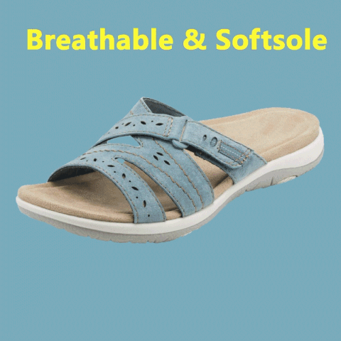 Comfortable Leather Belt Strap Slip-On Slippers
