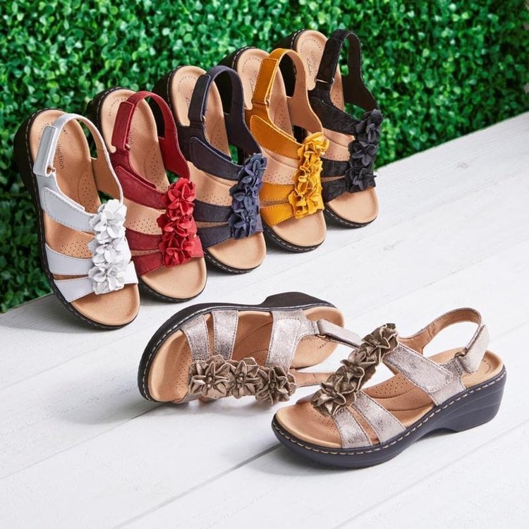 Women's Comfortable Floral Platform Summer Sandals