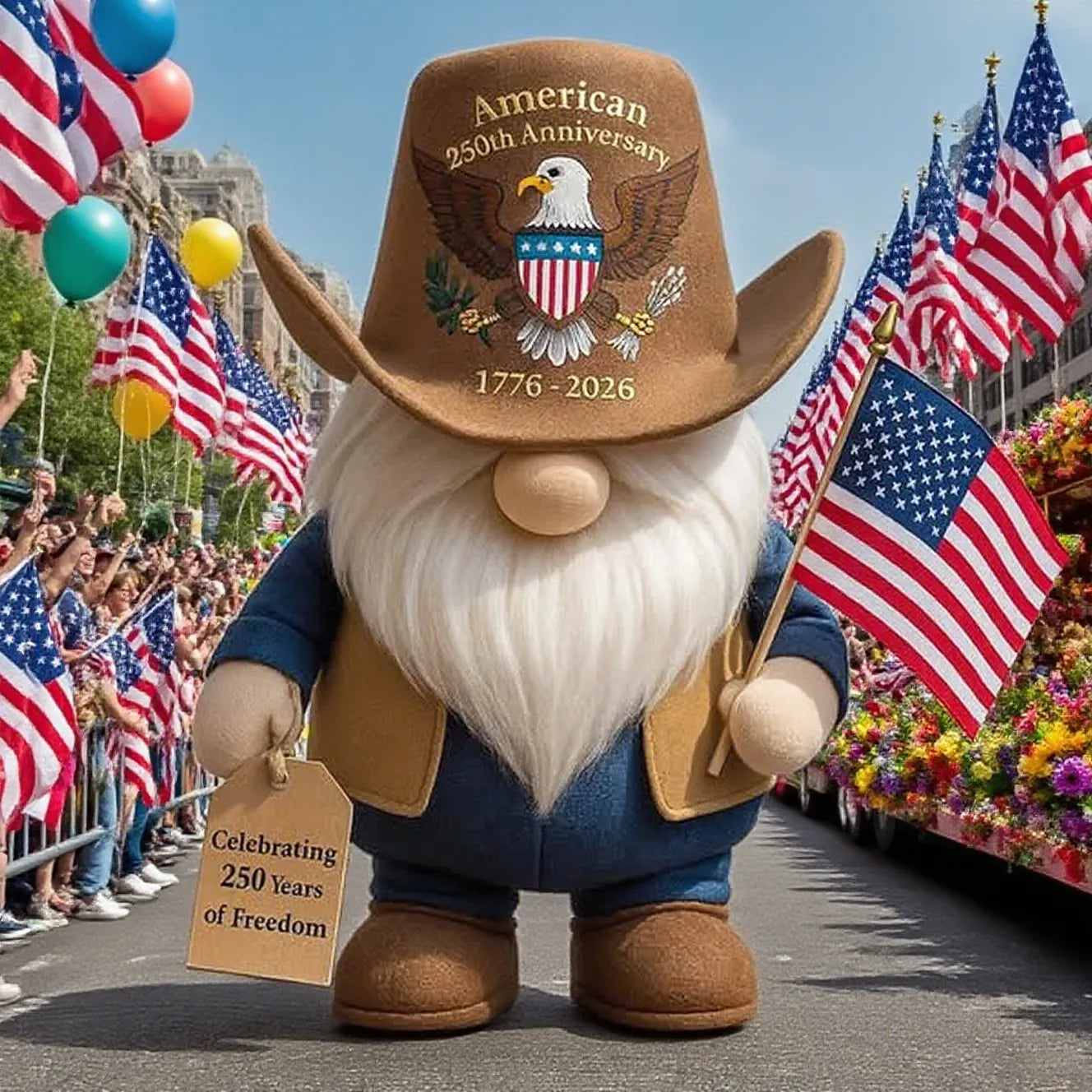 USA 250th Anniversary Gnome Plush Garden Decoration