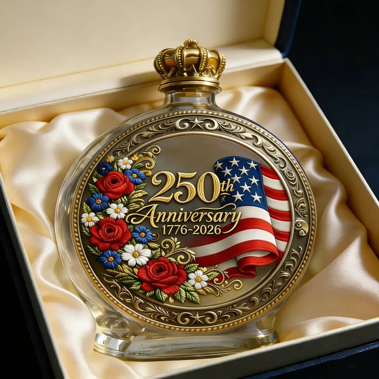 EZTrebdly 250th Anniversary Commemorative Whiskey Bottle