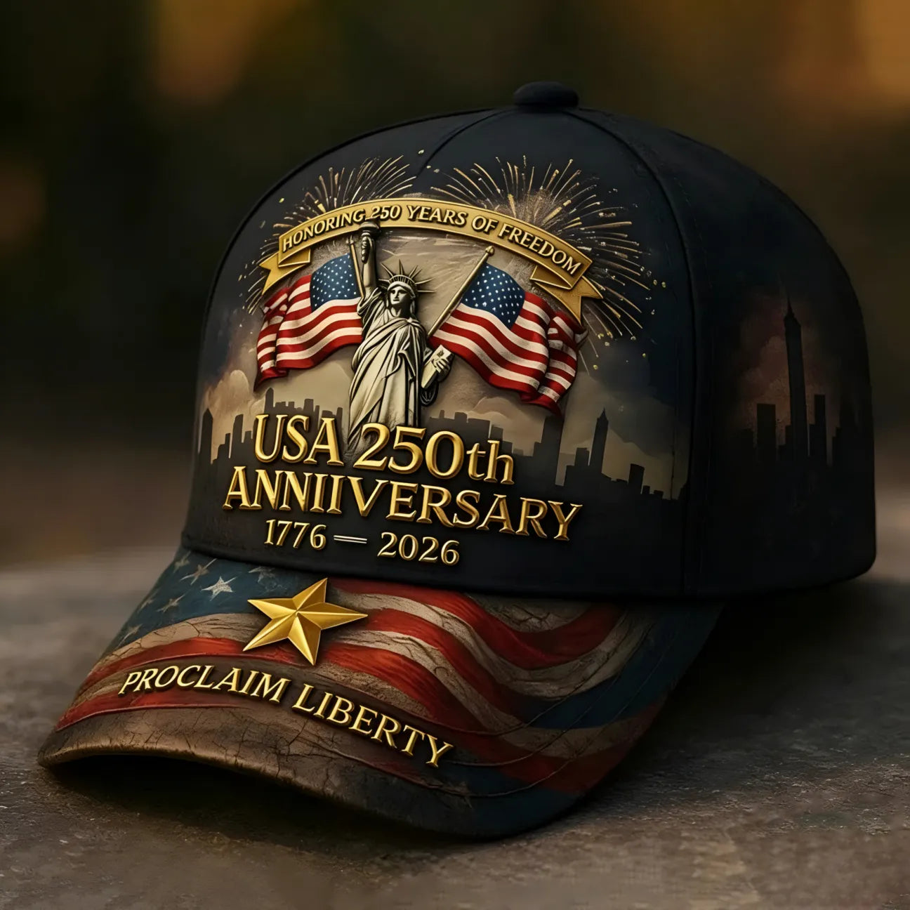 EZTrebdly US 250th Anniversary Commemorative Baseball Cap