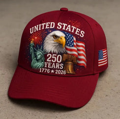 EZTrebdly US 250th Anniversary Commemorative Patriotic Hat Cap