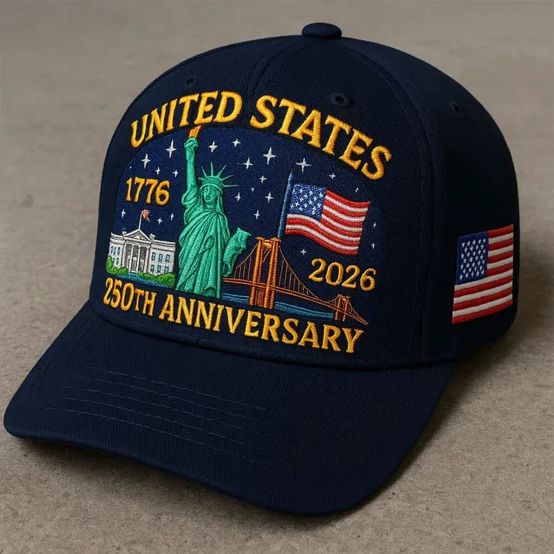 EZTrebdly US 250th Anniversary Commemorative Patriotic Hat Cap