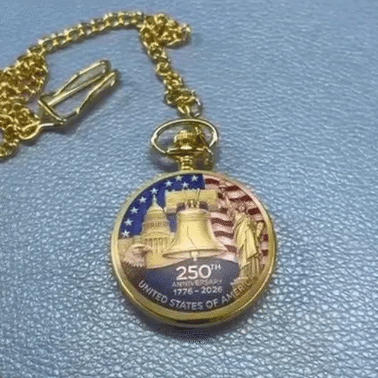 EZTrebdly USA 250th Anniversary Commemorative Pocket Watch