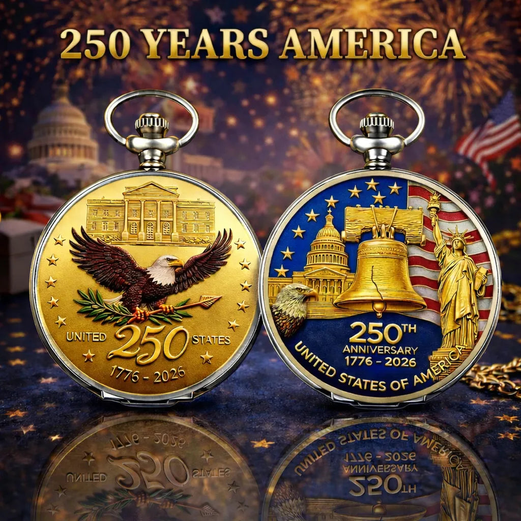 EZTrebdly USA 250th Anniversary Commemorative Pocket Watch