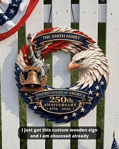 Heritage of Freedom 250th Anniversary Front Door Wreath