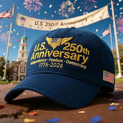 Limited Edition USA 250th Anniversary Retro Washed Hat