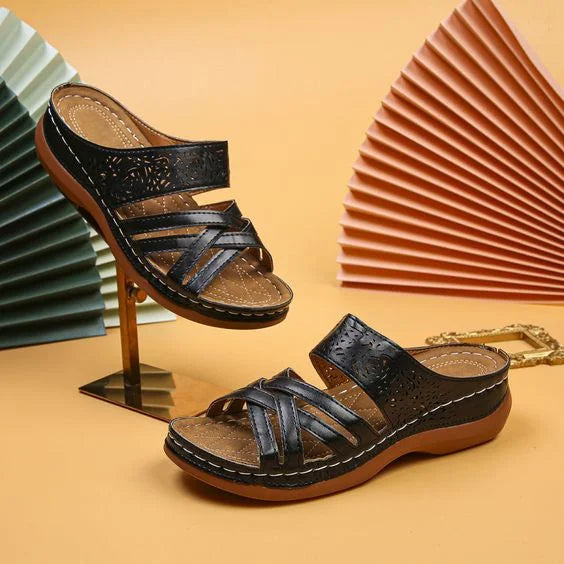 Women's Orthopedic Arch Support Leather Summer Sandals