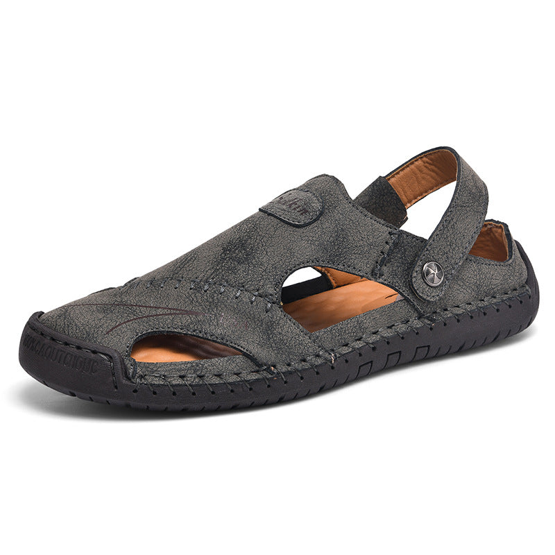 Men's Summer Outdoor Leather Walking Sandals