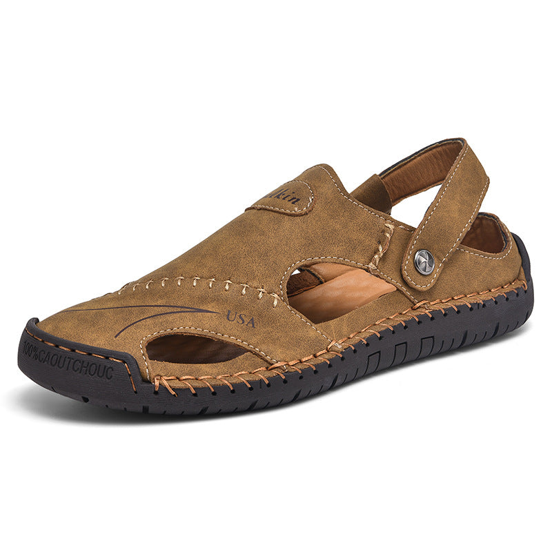 Men's Summer Outdoor Leather Walking Sandals