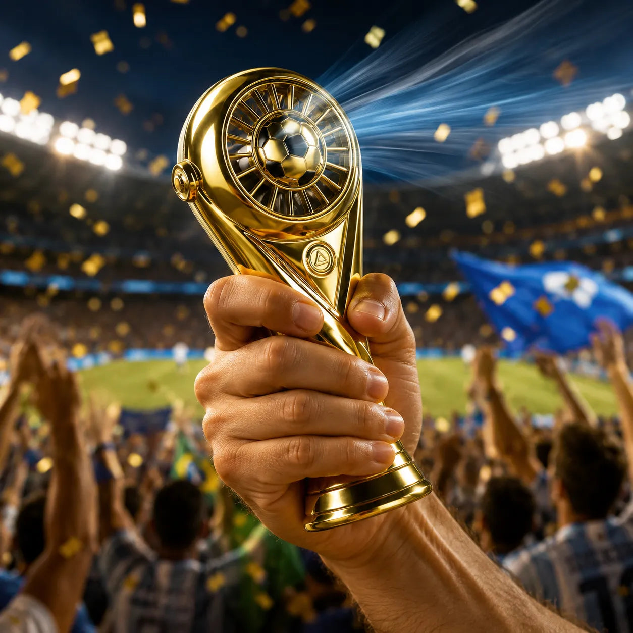 World Cup Handheld Fan Portable Mini Cool Desk Fan