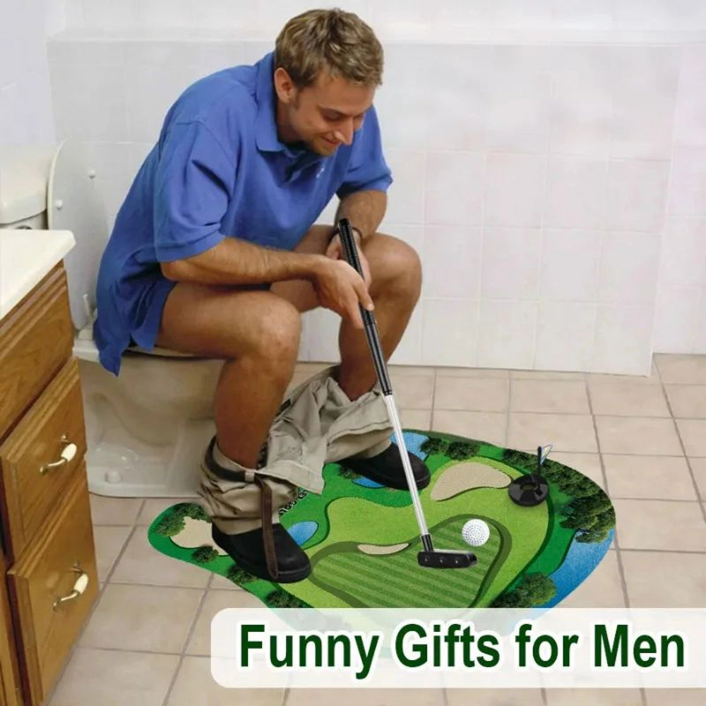 Toilet Golf Balls Set Funny Bathroom Practice Game