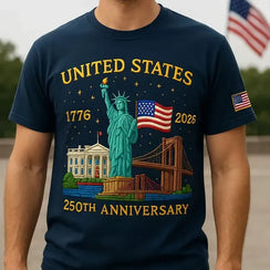 Patriotic U.S. 250th Anniversary Athletic Graphic Tee