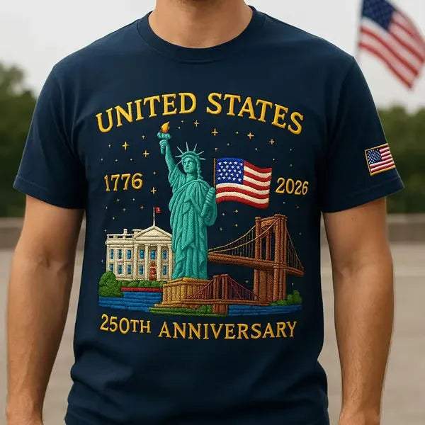 Patriotic U.S. 250th Anniversary Athletic Graphic Tee