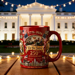 EZTrebdly 250 Years of Freedom US 250th Anniversary Mug