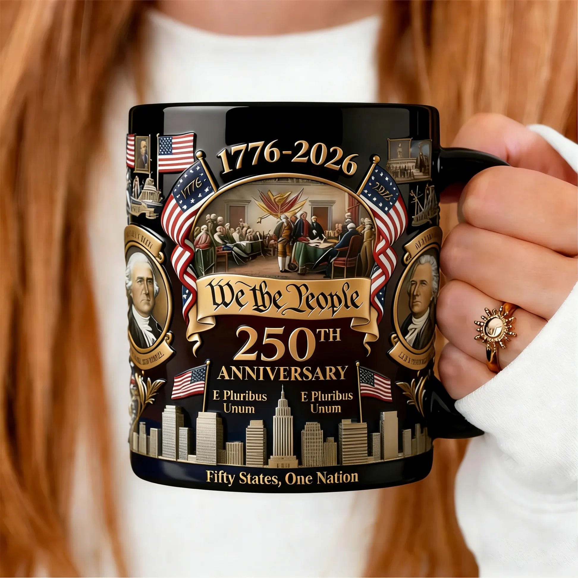 EZTrebdly 250 Years of Freedom US 250th Anniversary Mug