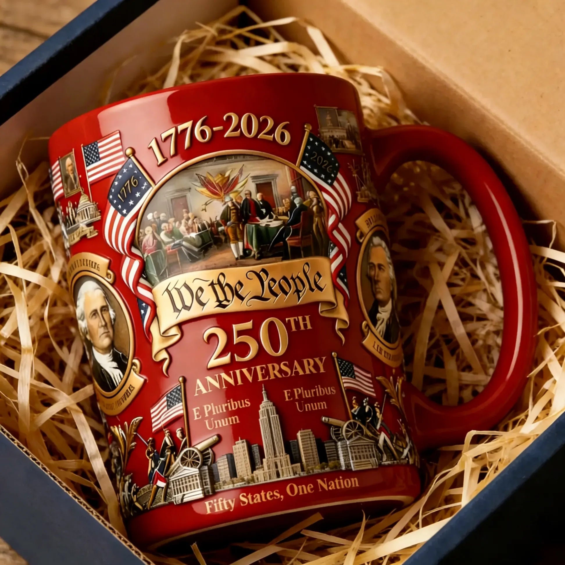 EZTrebdly 250 Years of Freedom US 250th Anniversary Mug
