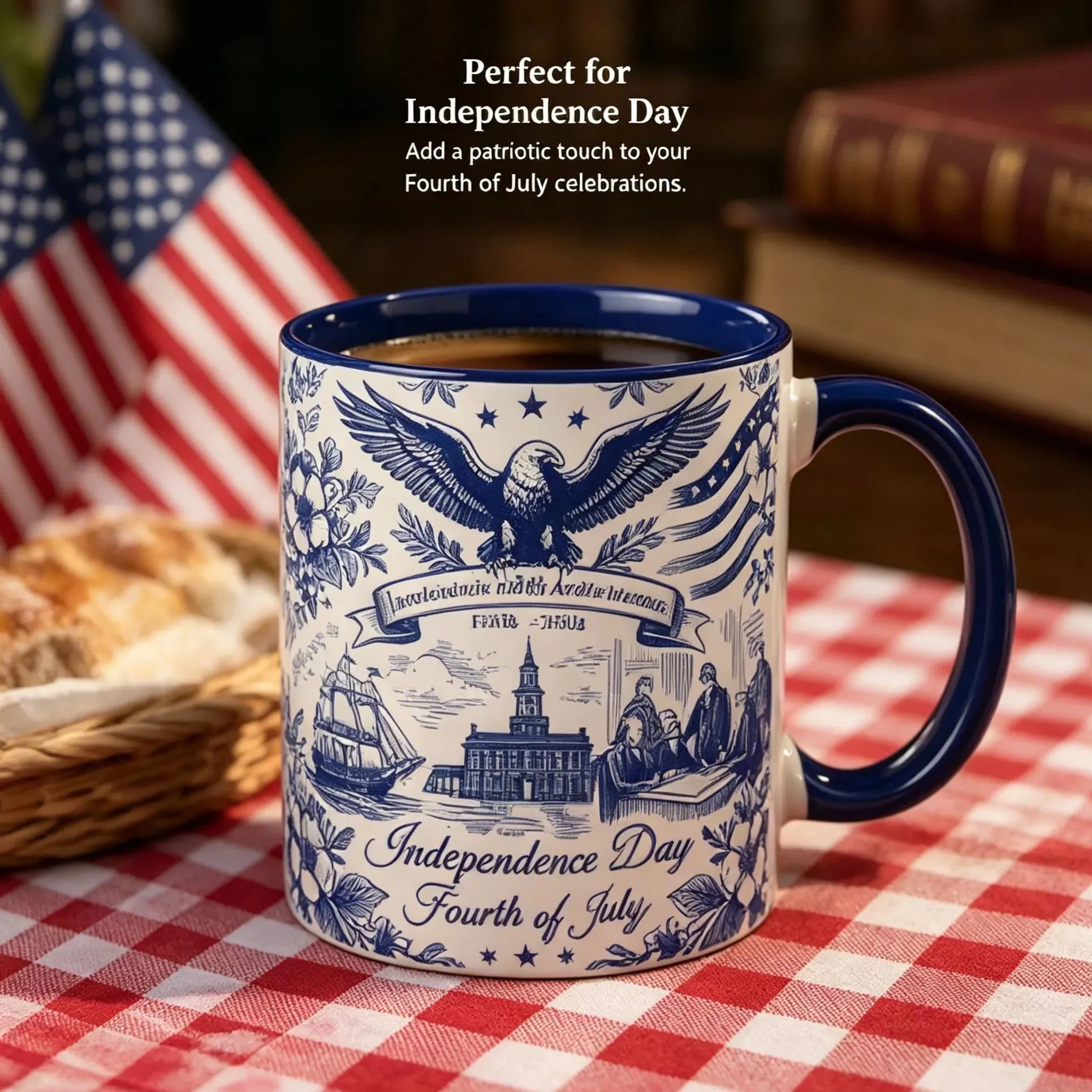 USA 250 Years of Freedom & Pride Patriotic Coffee Mug