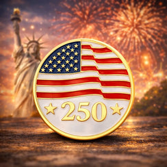 USA 250th Anniversary Commemorative Enamel Lapel Pins