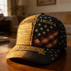 USA 250th Anniversary Premium Patriotic Baseball Cap