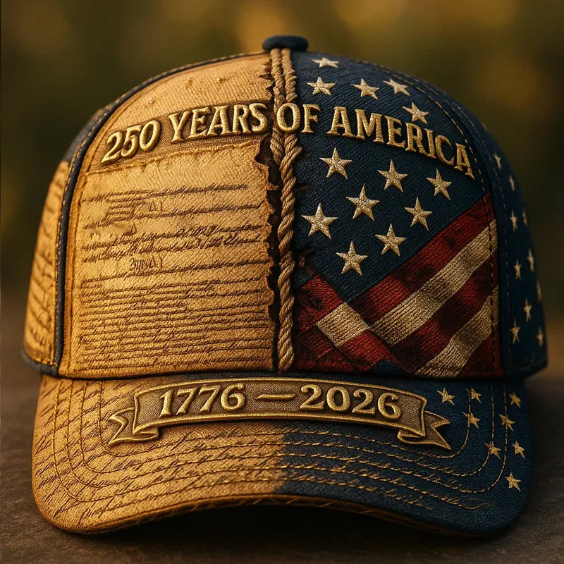 USA 250th Anniversary Premium Patriotic Baseball Cap