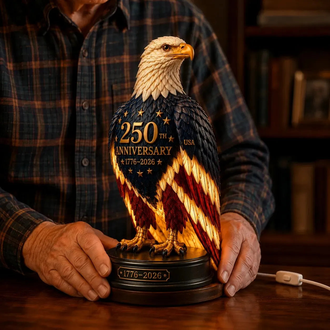USA 250th Anniversary Patriotic Eagle Light