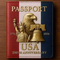 USA 250th Anniversary Travel Passport Holder