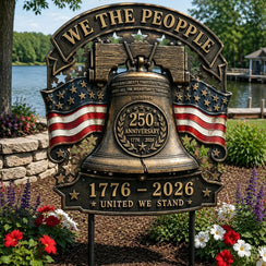 US America 250 Years Garden Stake Patriotic Yard Decor