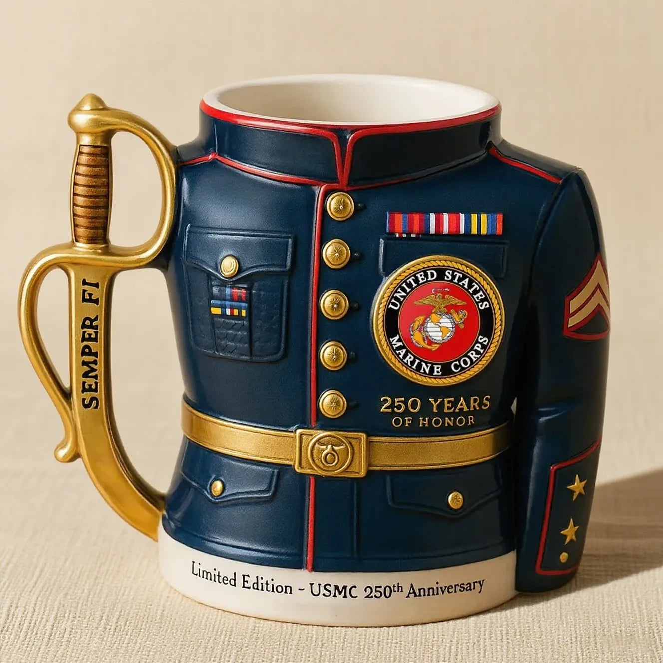 United States Marine Corps 250th Anniversary Mug USMC