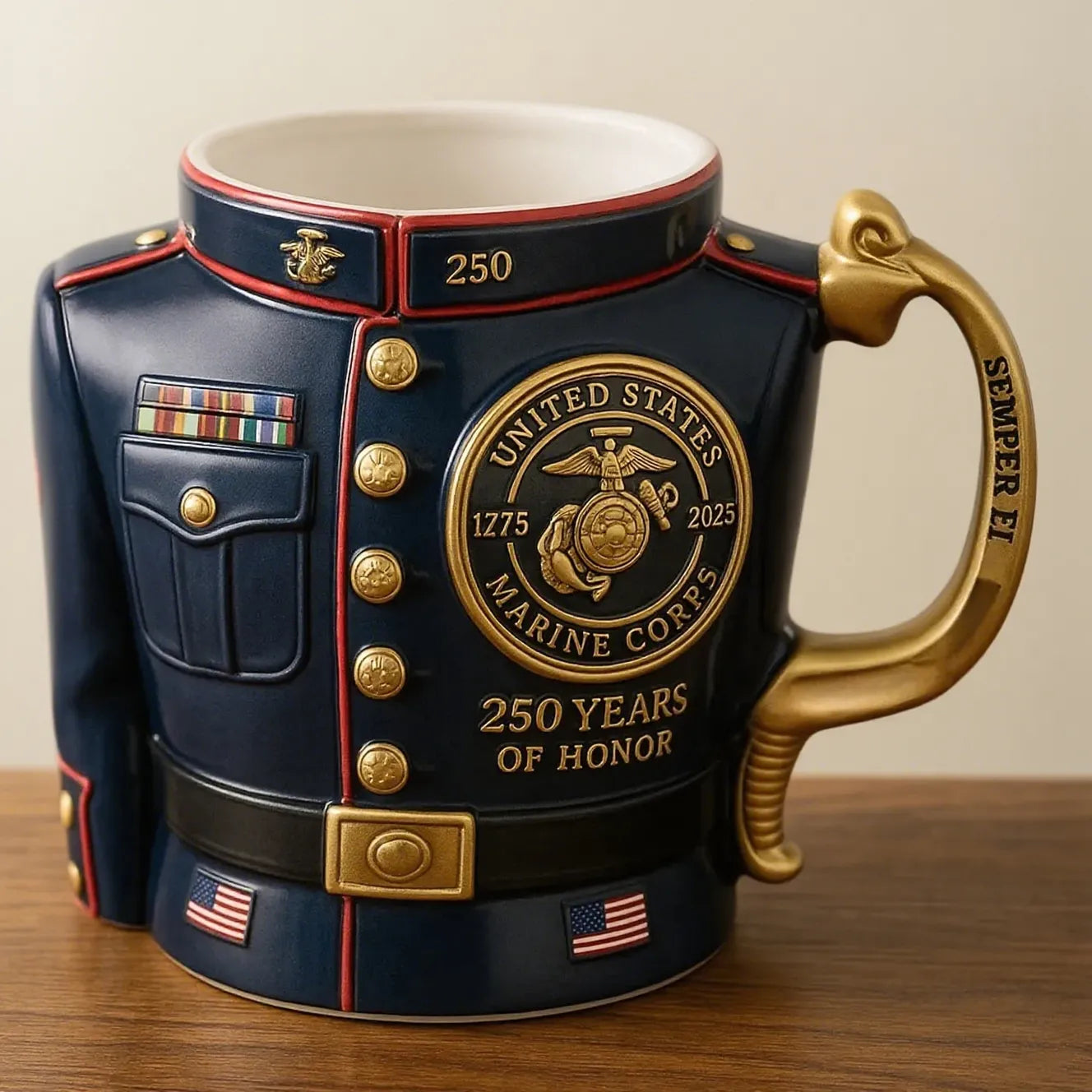 United States Marine Corps 250th Anniversary Mug USMC